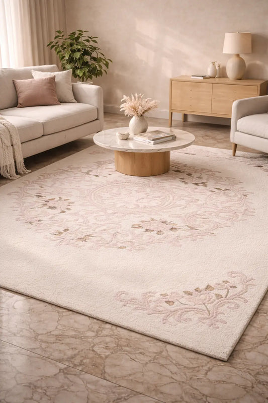 AR-003 | Classic Floral Medallion Hand-Tufted Rug My Store