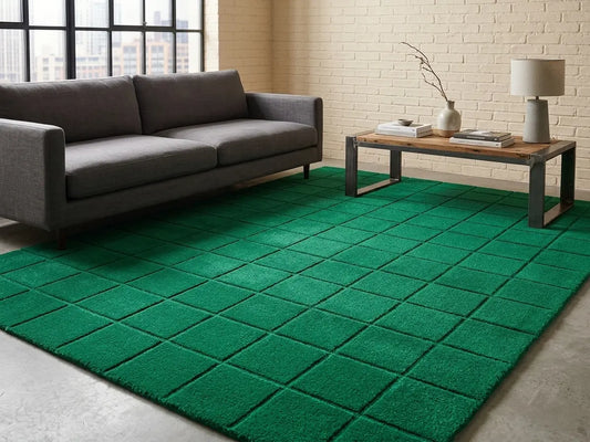 AR-017 | Textured Grid Hand-Tufted Rug My Store
