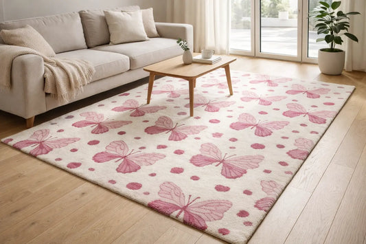 AR-002 | Butterfly Pattern Hand-Tufted Rug My Store