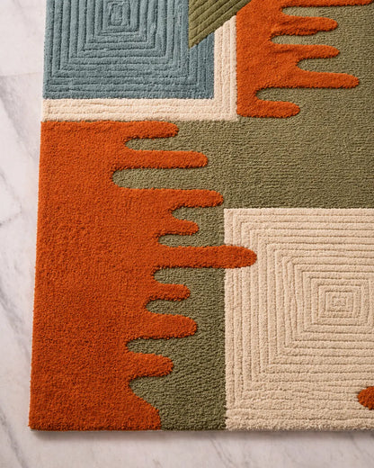 AR-001 | Modern Abstract Hand-Tufted Rug A1 Habitatco