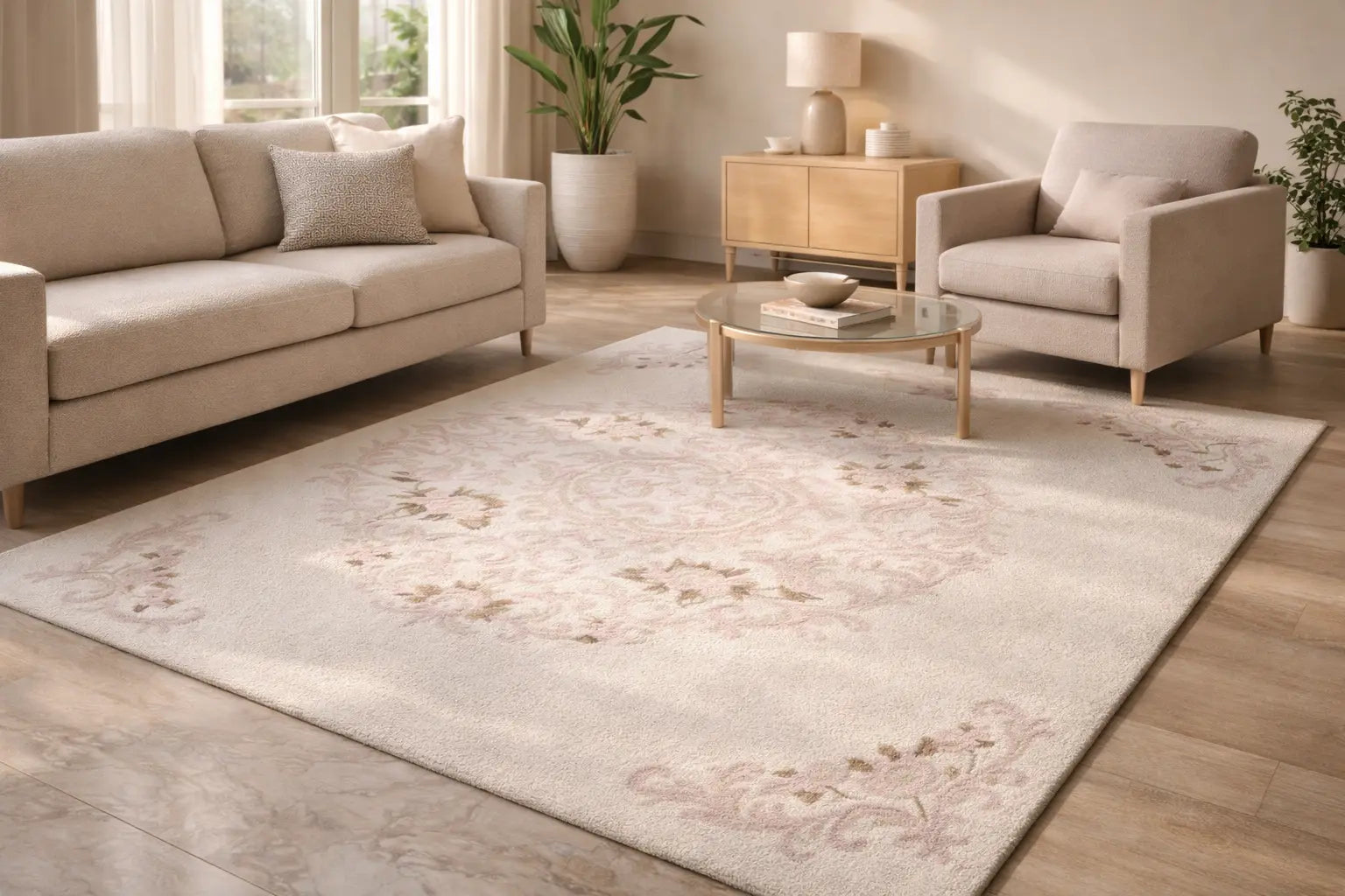 AR-003 | Classic Floral Medallion Hand-Tufted Rug My Store