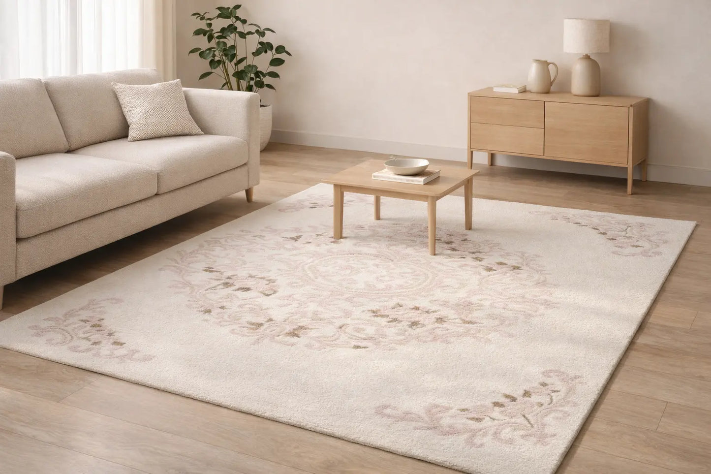 AR-003 | Classic Floral Medallion Hand-Tufted Rug My Store