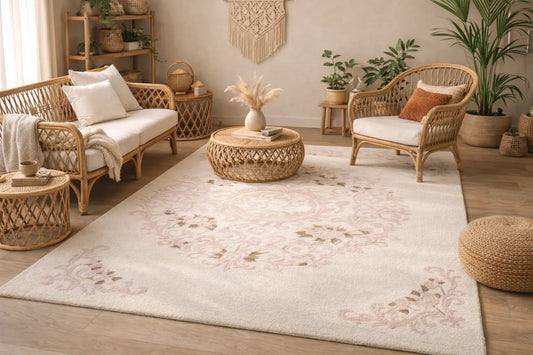 AR-003 | Classic Floral Medallion Hand-Tufted Rug My Store