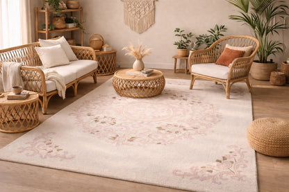 AR-003 | Classic Floral Medallion Hand-Tufted Rug My Store