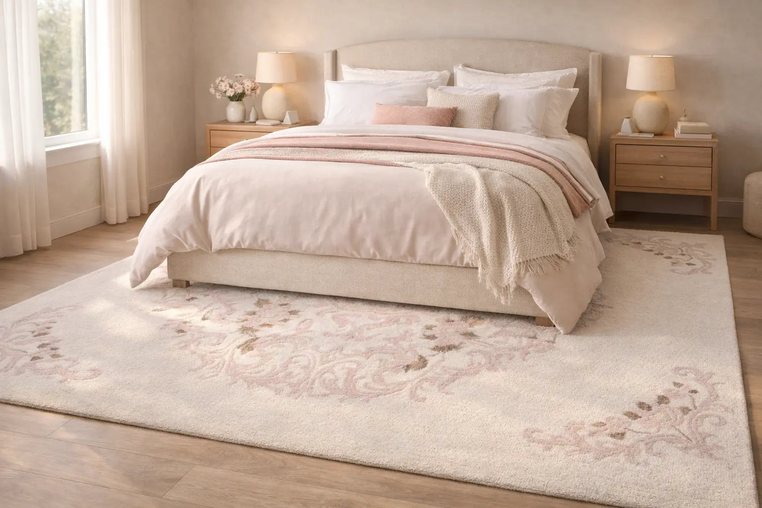 AR-003 | Classic Floral Medallion Hand-Tufted Rug My Store