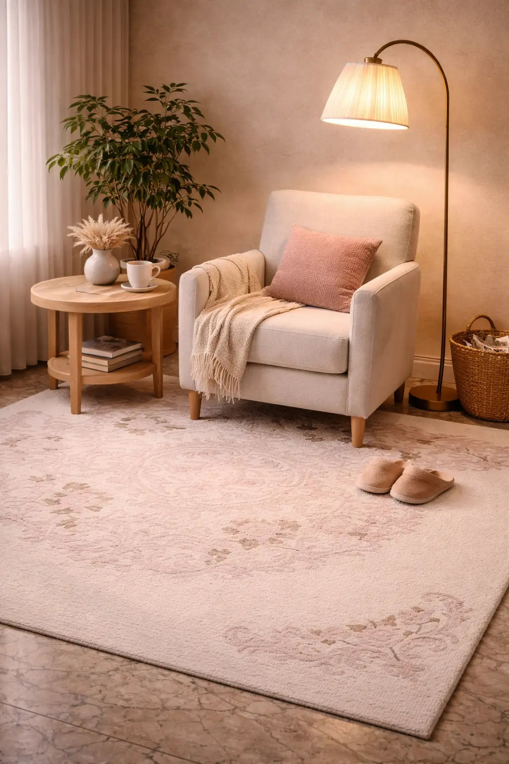 AR-003 | Classic Floral Medallion Hand-Tufted Rug My Store