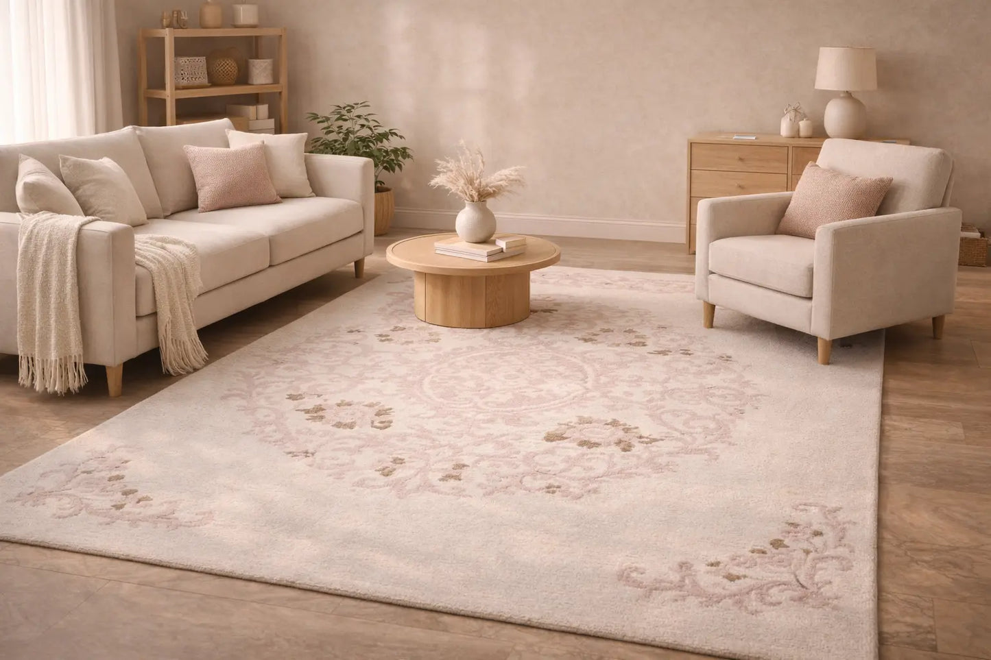 AR-003 | Classic Floral Medallion Hand-Tufted Rug My Store