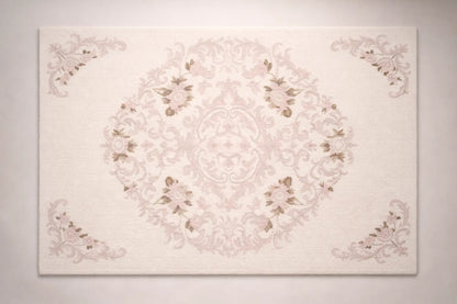 AR-003 | Classic Floral Medallion Hand-Tufted Rug My Store