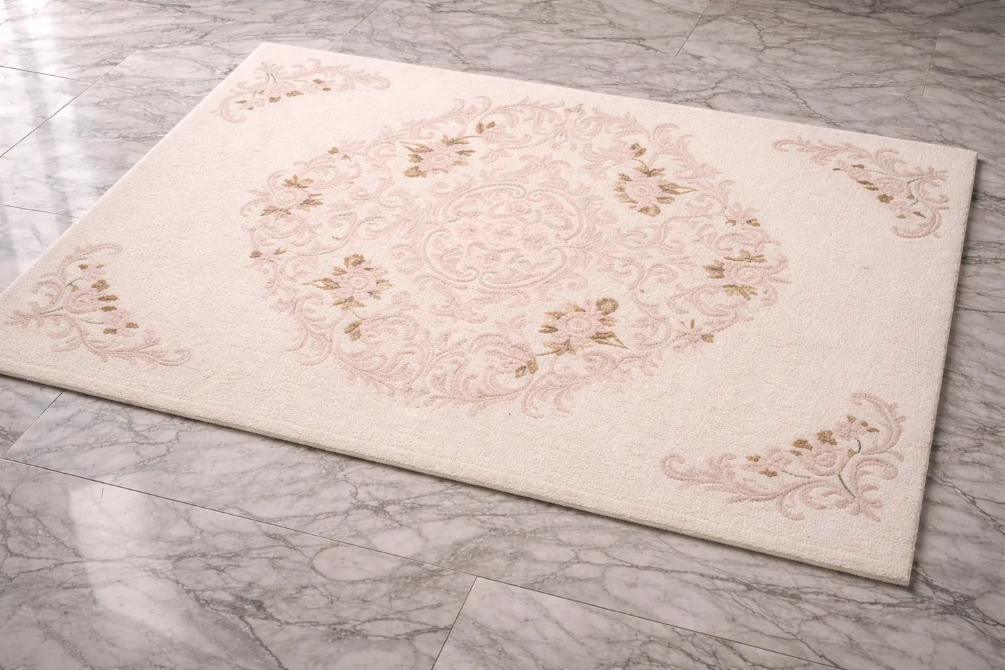 AR-003 | Classic Floral Medallion Hand-Tufted Rug My Store