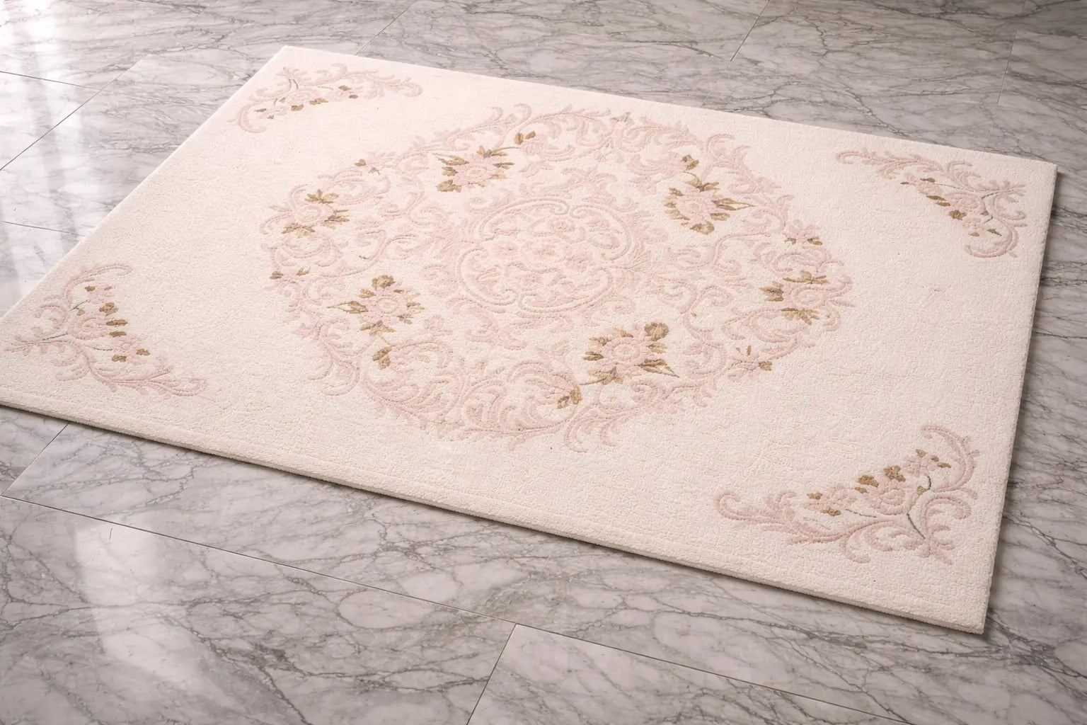AR-003 | Classic Floral Medallion Hand-Tufted Rug My Store