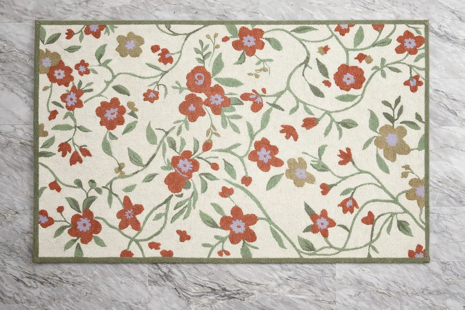 AR-004 | Floral Vine Hand-Tufted Rug My Store
