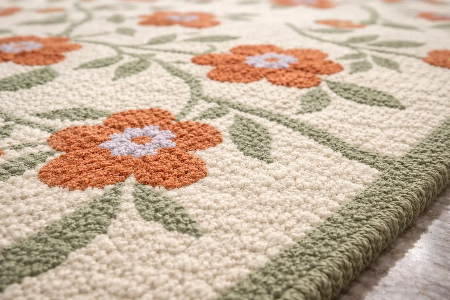 AR-004 | Floral Vine Hand-Tufted Rug My Store