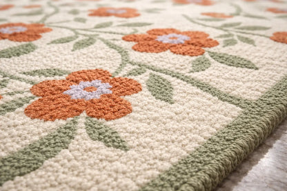 AR-004 | Floral Vine Hand-Tufted Rug My Store