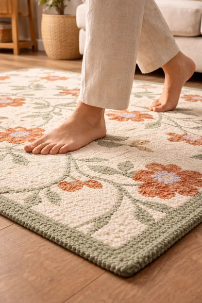 AR-004 | Floral Vine Hand-Tufted Rug My Store