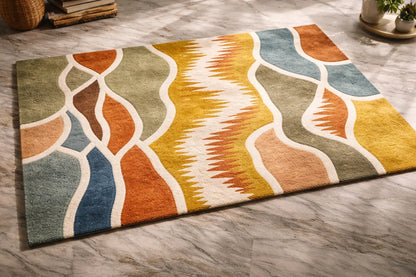 AR-005 | Abstract Modern Hand-Tufted Rug My Store