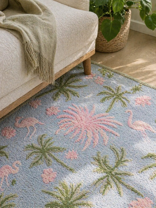 AR-008 | Floral Bird Hand-Tufted Rug My Store