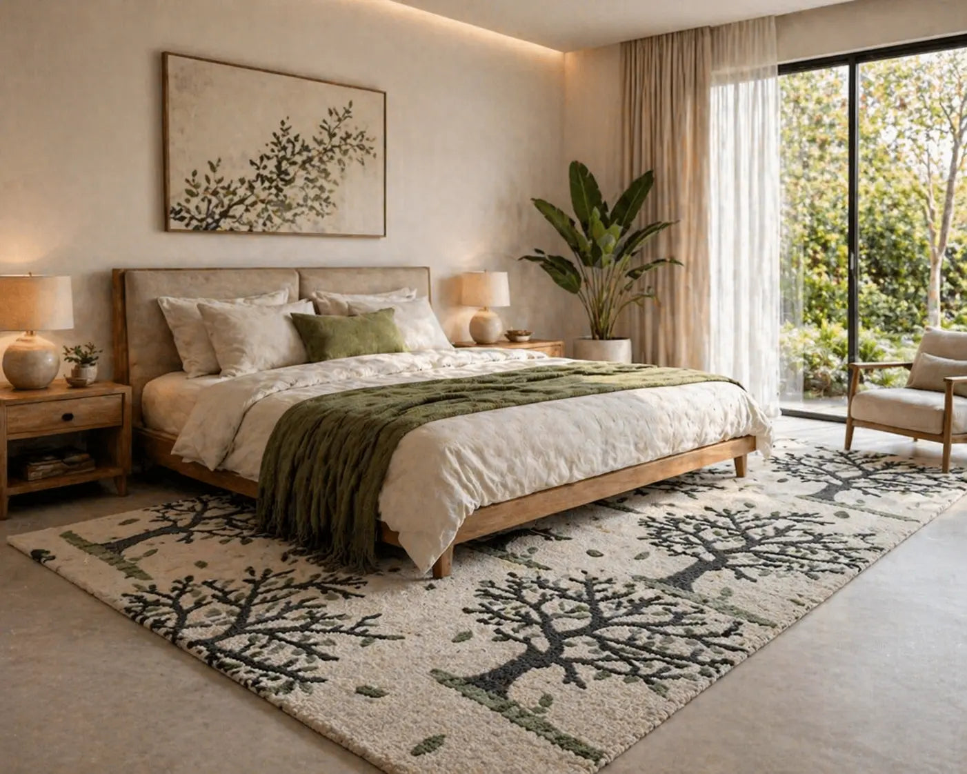 AR-009 | Tree Pattern Hand-Tufted Rug My Store