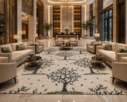 AR-009 | Tree Pattern Hand-Tufted Rug My Store