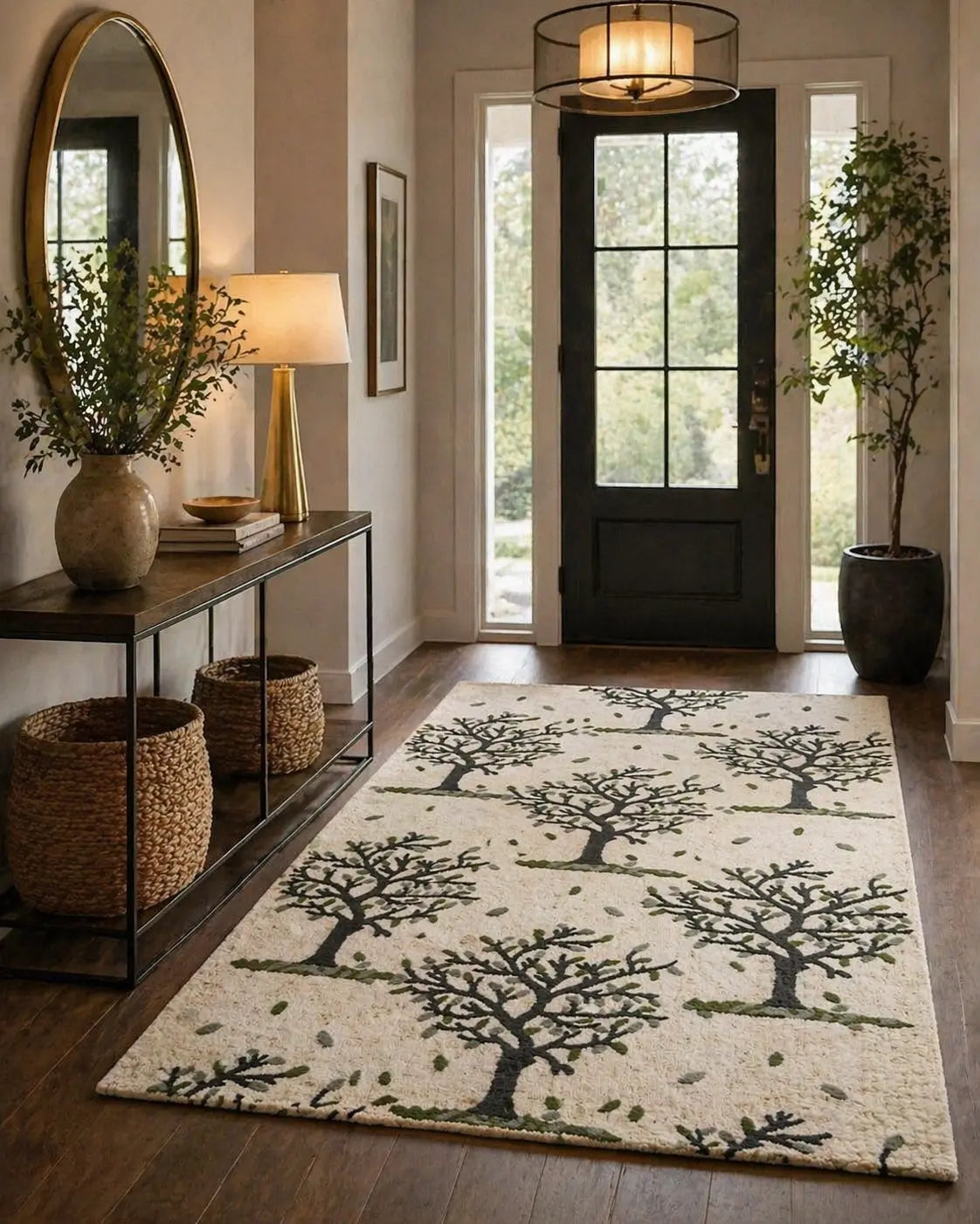AR-009 | Tree Pattern Hand-Tufted Rug My Store