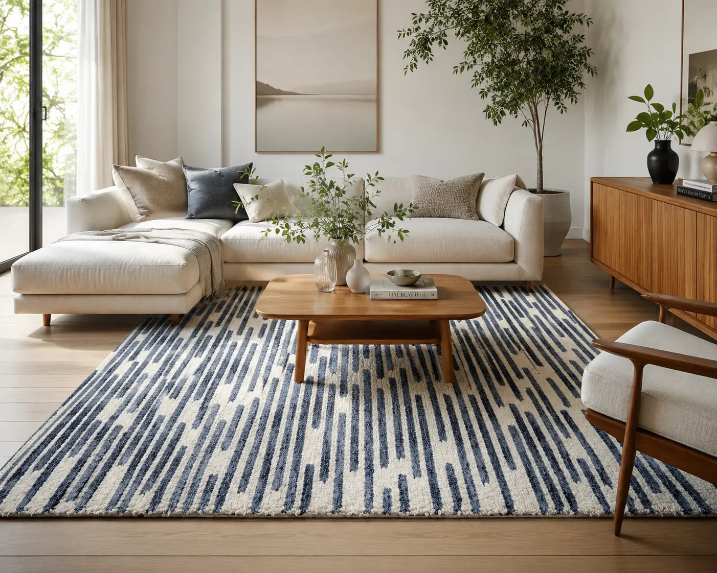 AR-016 | Linear Abstract Hand-Tufted Rug My Store