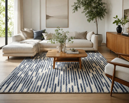 AR-016 | Linear Abstract Hand-Tufted Rug My Store