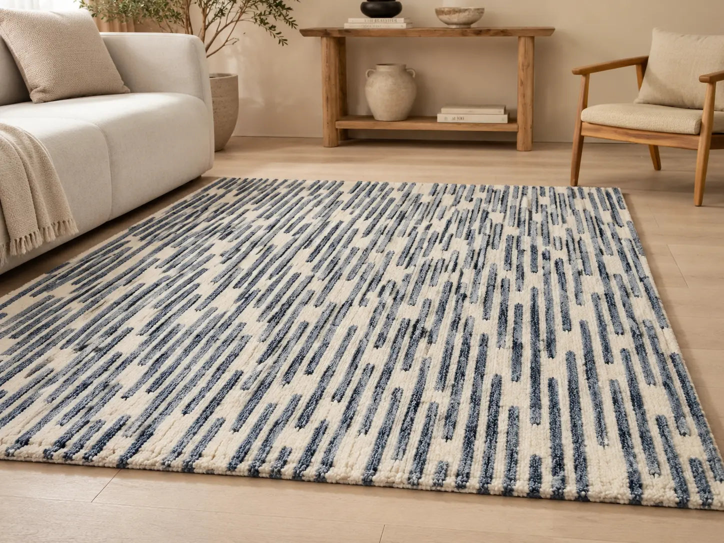 AR-016 | Linear Abstract Hand-Tufted Rug My Store