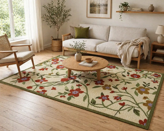 AR-004 | Floral Vine Hand-Tufted Rug My Store
