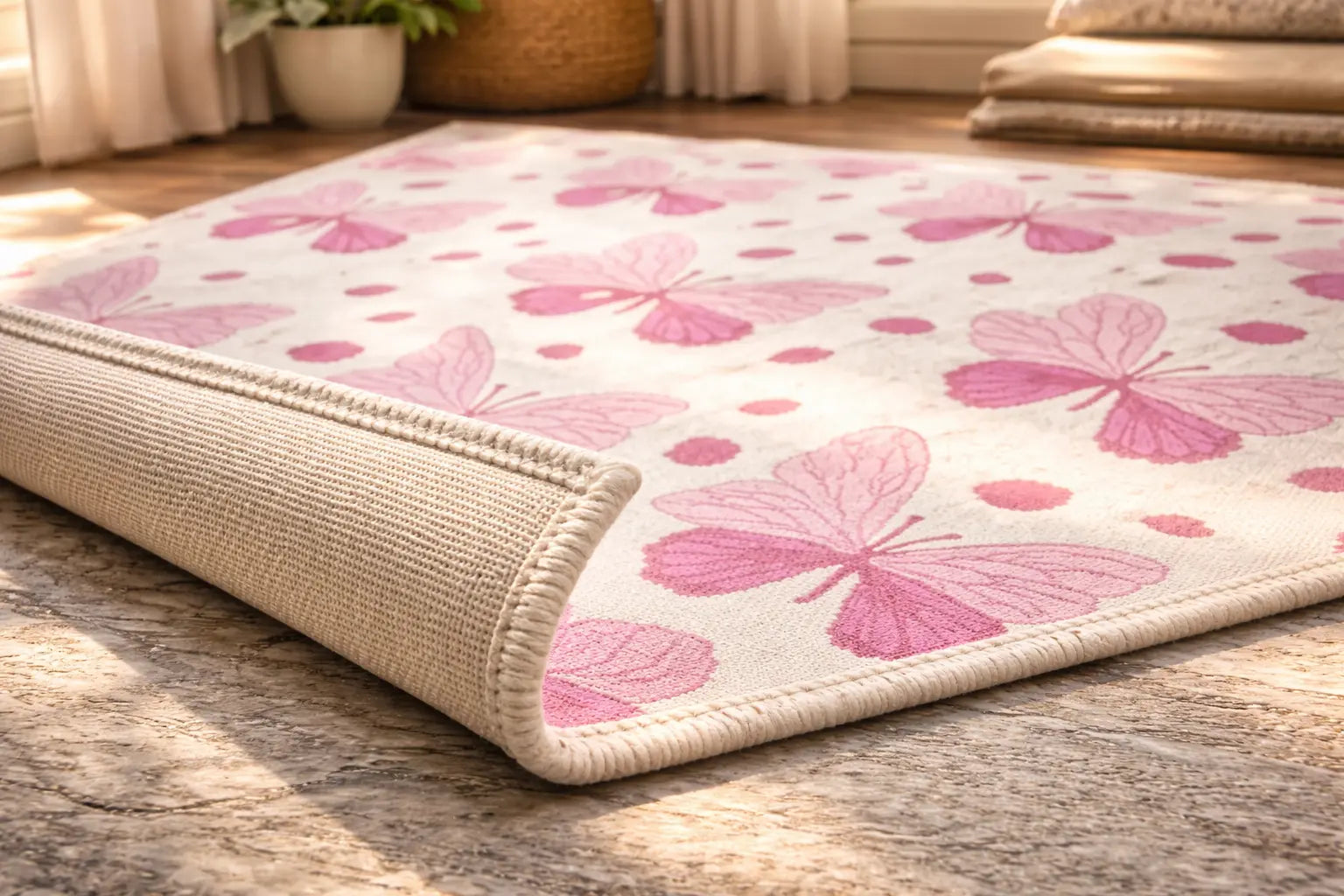 AR-002 | Butterfly Pattern Hand-Tufted Rug My Store
