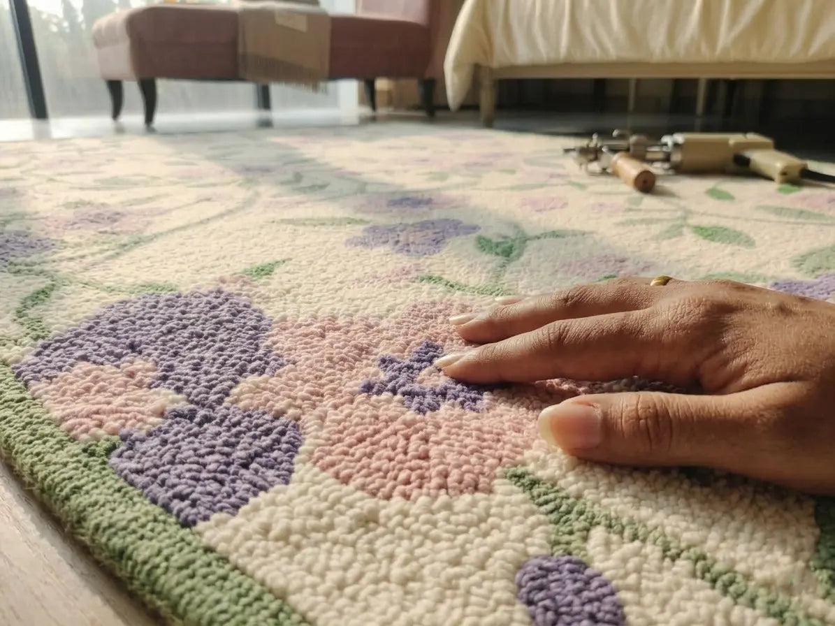AR-012 | Floral Vine Hand-Tufted Rug My Store