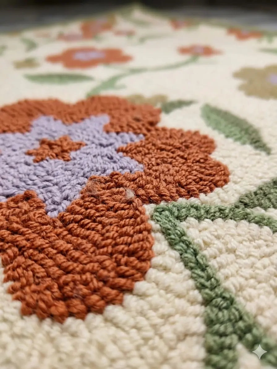 AR-004 | Floral Vine Hand-Tufted Rug My Store