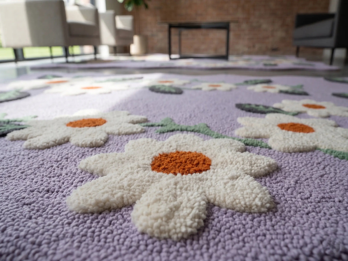 AR-015 | Daisy Floral Hand-Tufted Rug My Store