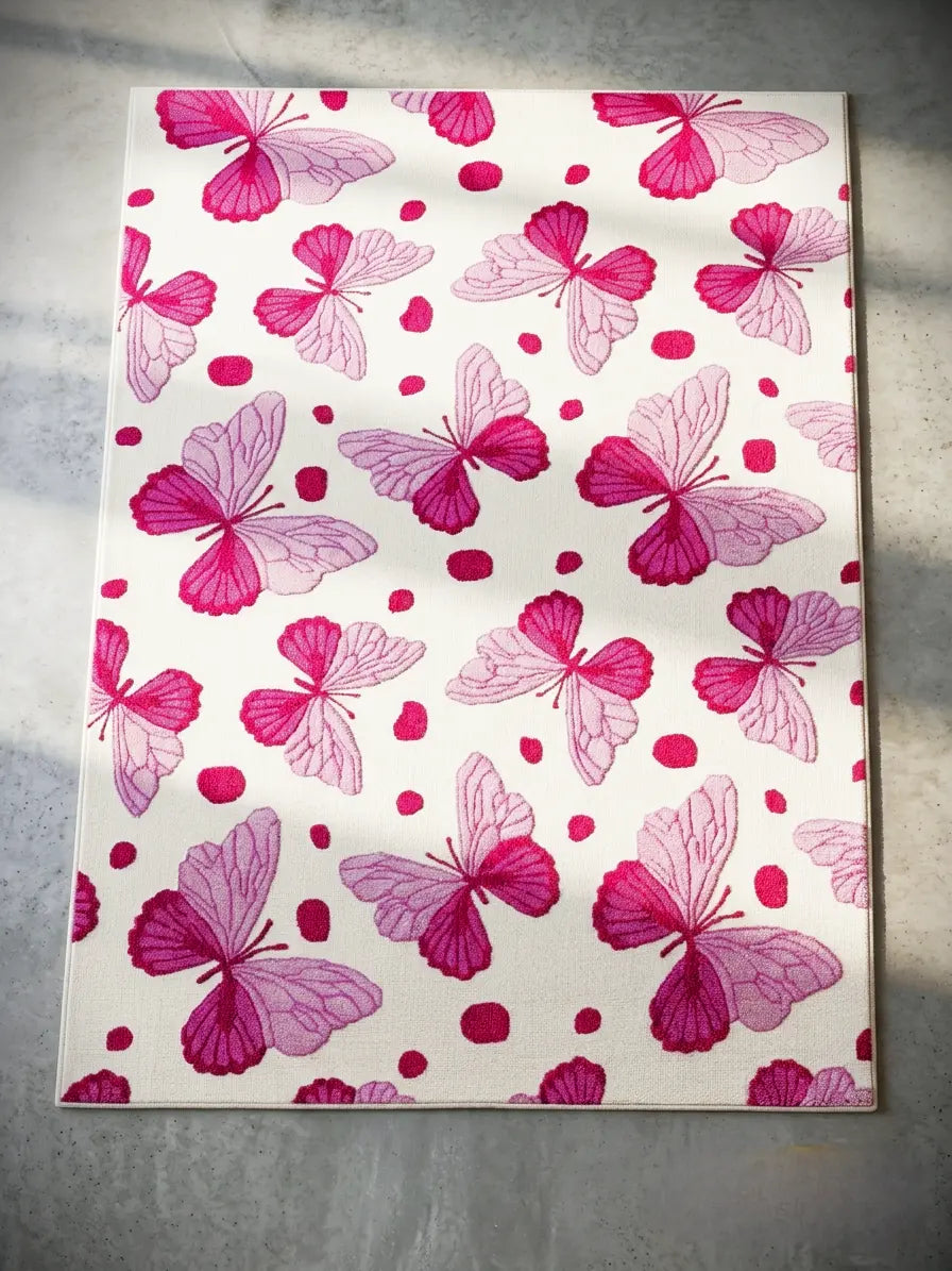 AR-002 | Butterfly Pattern Hand-Tufted Rug My Store