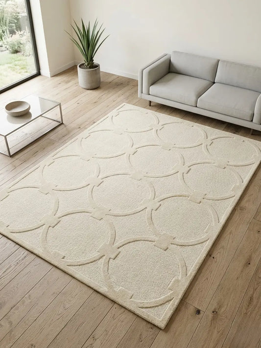 AR-010 | Circular Geometric Hand-Tufted Rug My Store