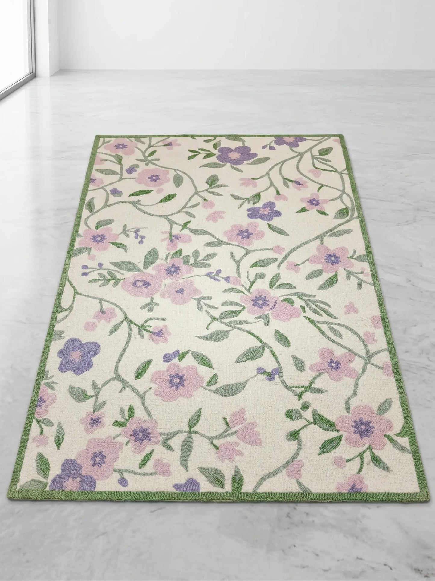 AR-012 | Floral Vine Hand-Tufted Rug My Store