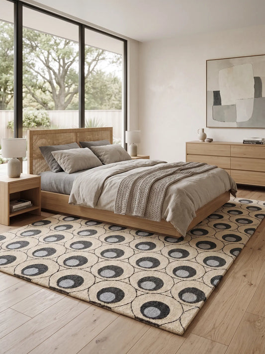 AR-011 | Circular Pattern Hand-Tufted Rug My Store