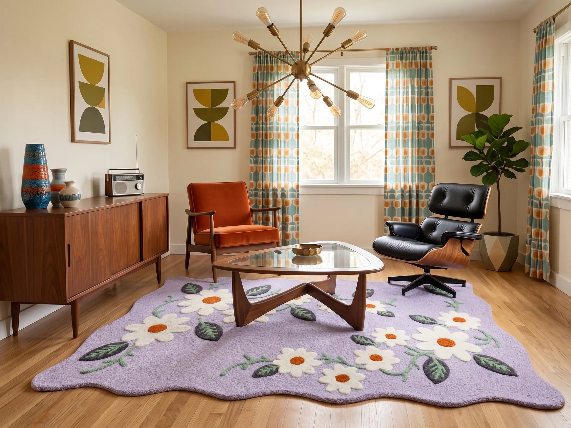 AR-015 | Daisy Floral Hand-Tufted Rug My Store