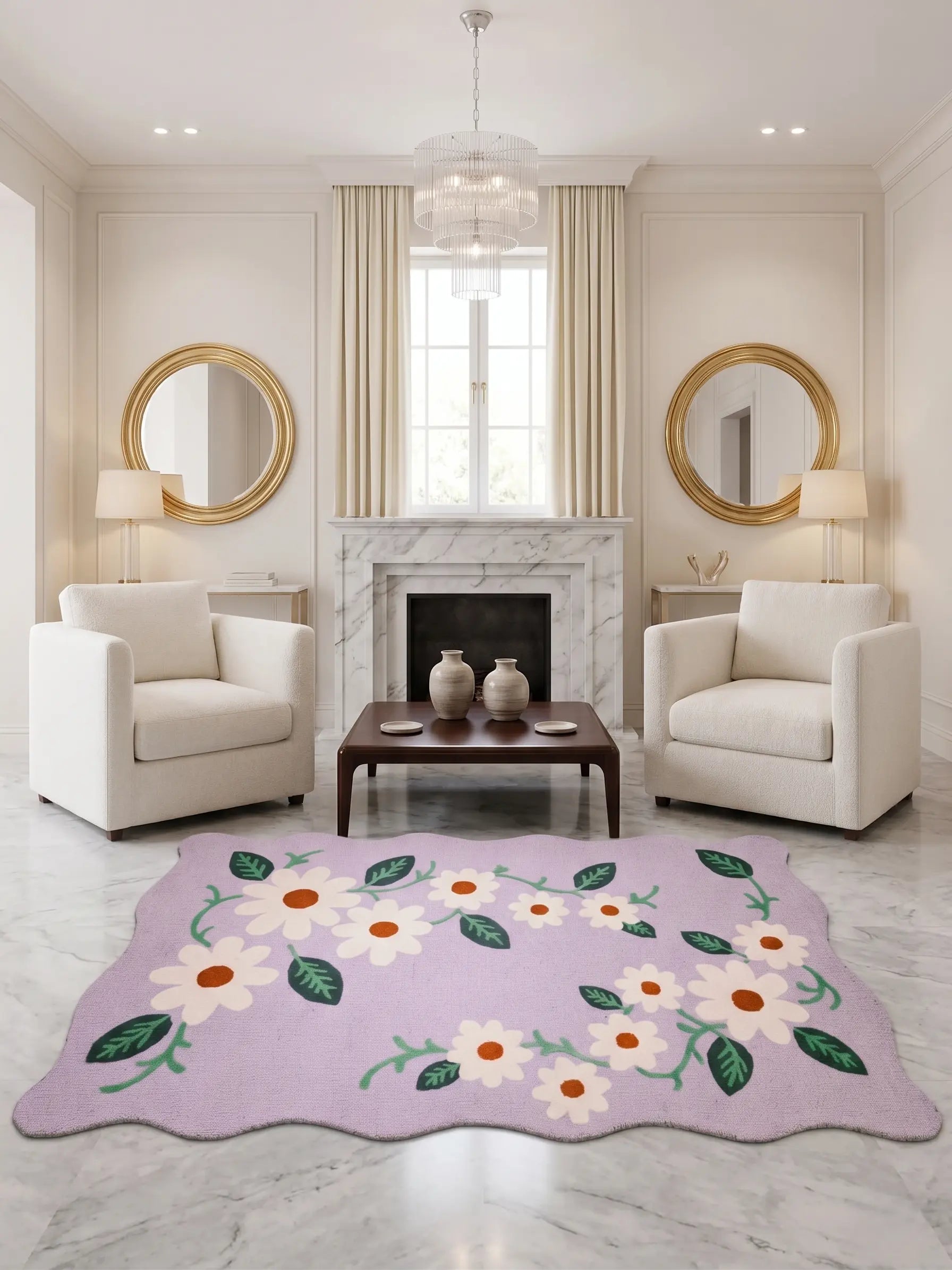AR-015 | Daisy Floral Hand-Tufted Rug My Store
