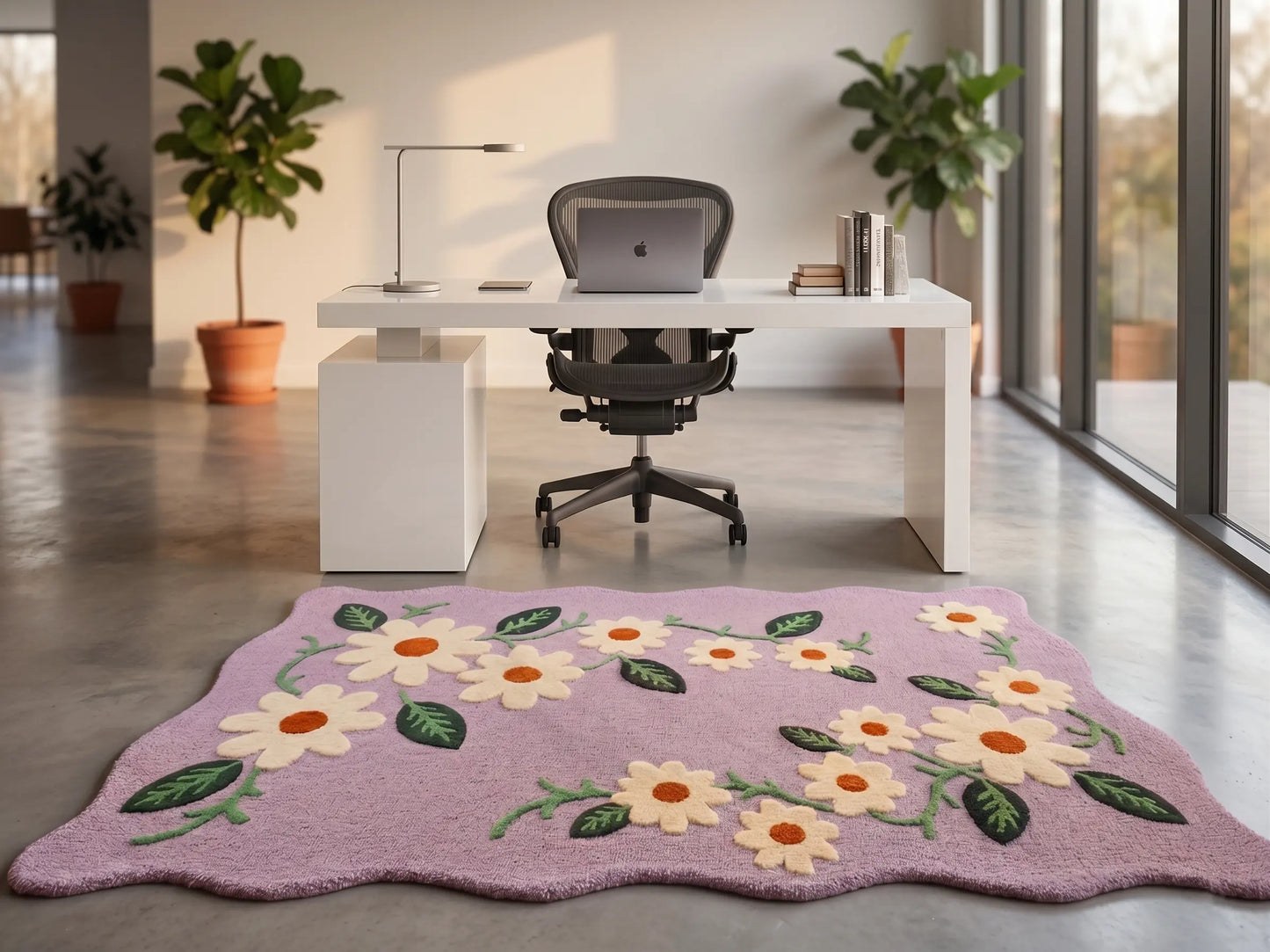 AR-015 | Daisy Floral Hand-Tufted Rug My Store