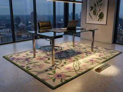 AR-012 | Floral Vine Hand-Tufted Rug My Store