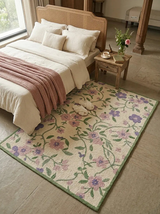 AR-012 | Floral Vine Hand-Tufted Rug My Store