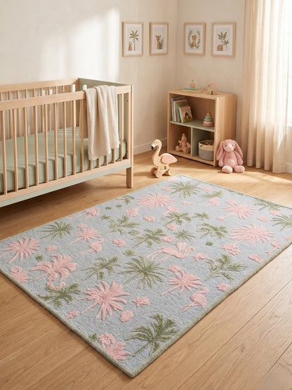 AR-008 | Floral Bird Hand-Tufted Rug My Store