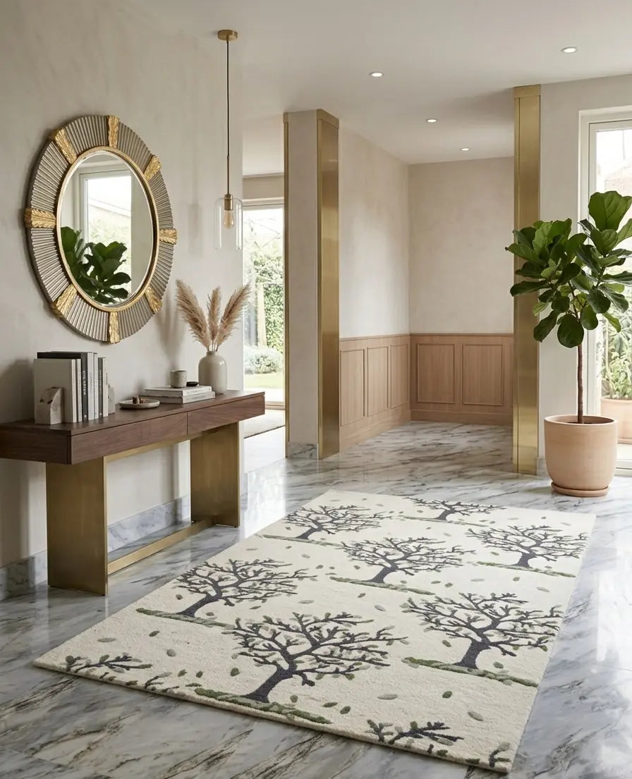 AR-009 | Tree Pattern Hand-Tufted Rug My Store