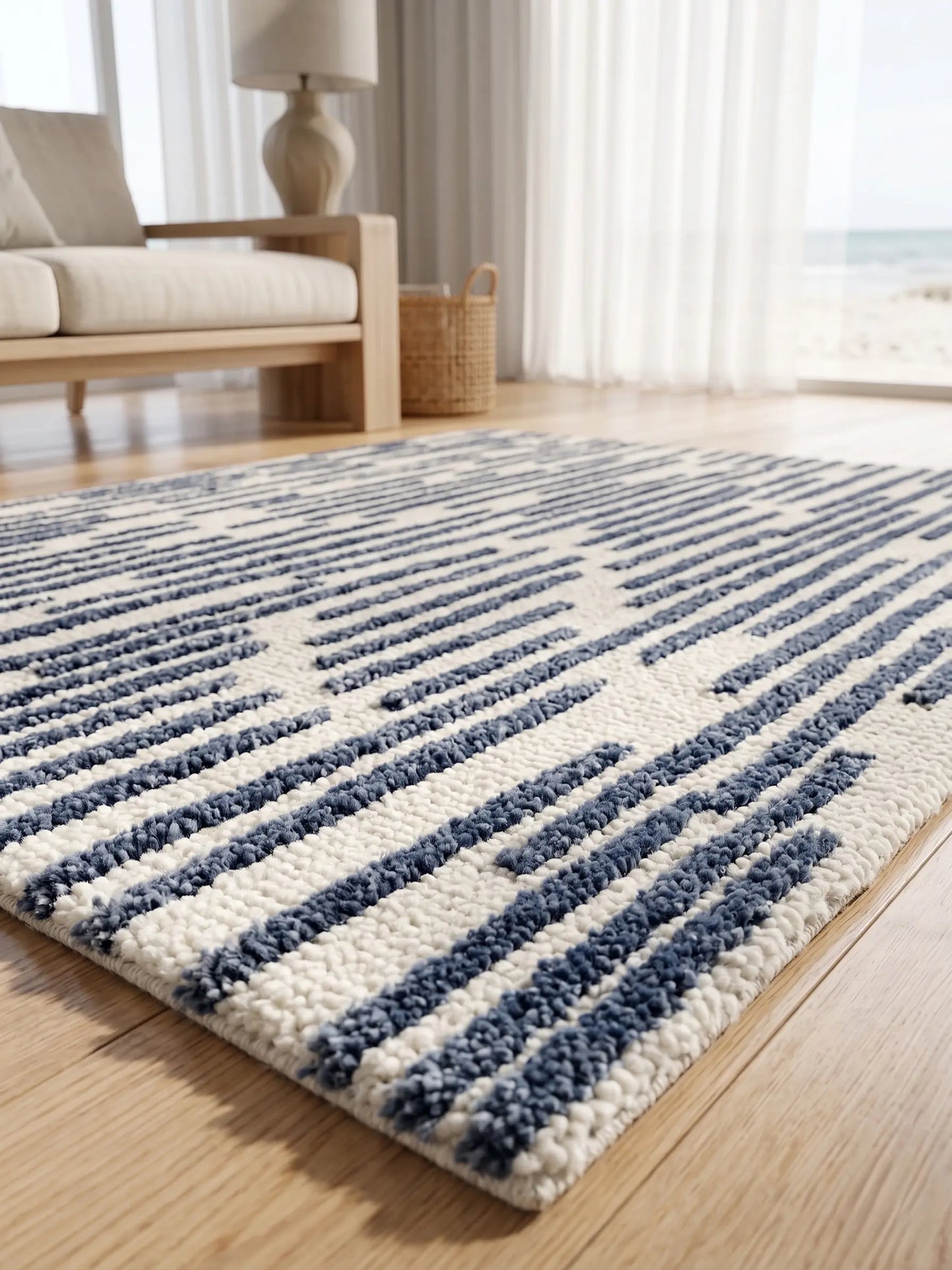 AR-016 | Linear Abstract Hand-Tufted Rug My Store