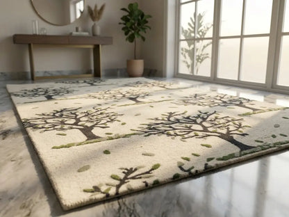 AR-009 | Tree Pattern Hand-Tufted Rug My Store