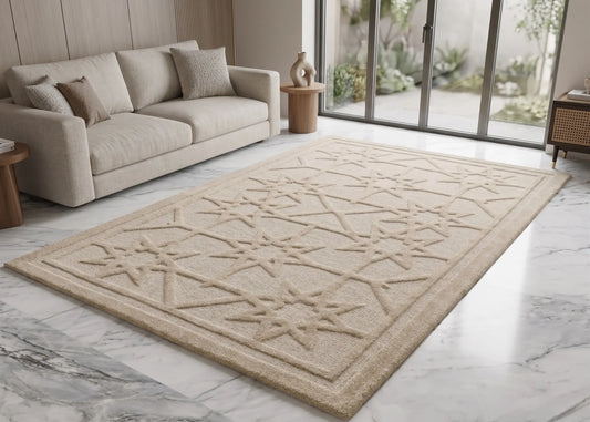 AR-007 | Star Pattern Hand-Tufted Rug My Store