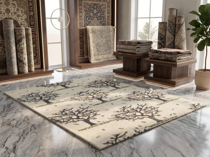 AR-009 | Tree Pattern Hand-Tufted Rug My Store