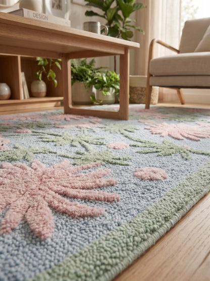 AR-008 | Floral Bird Hand-Tufted Rug My Store
