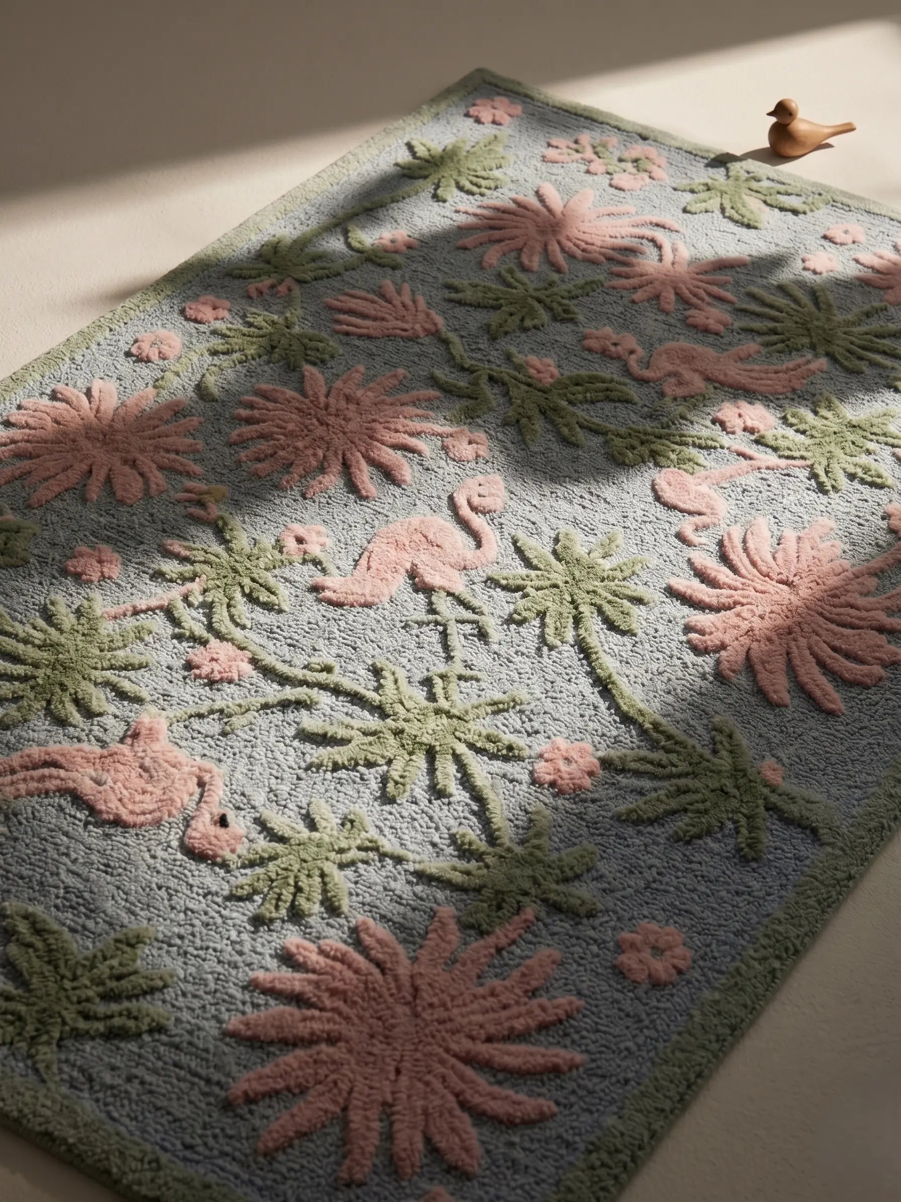 AR-008 | Floral Bird Hand-Tufted Rug My Store
