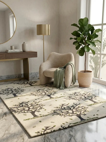 AR-009 | Tree Pattern Hand-Tufted Rug My Store