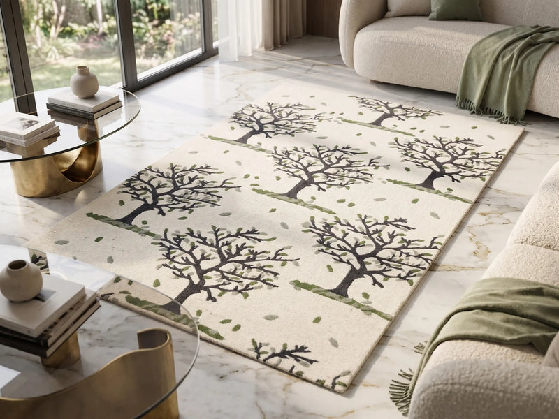 AR-009 | Tree Pattern Hand-Tufted Rug My Store